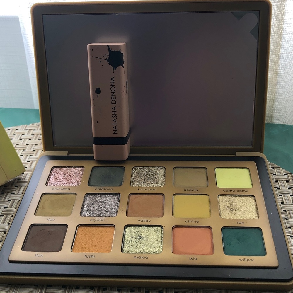 Natasha Denona 2  items 🔥 yucca palette like new with box & Natasha lipstick